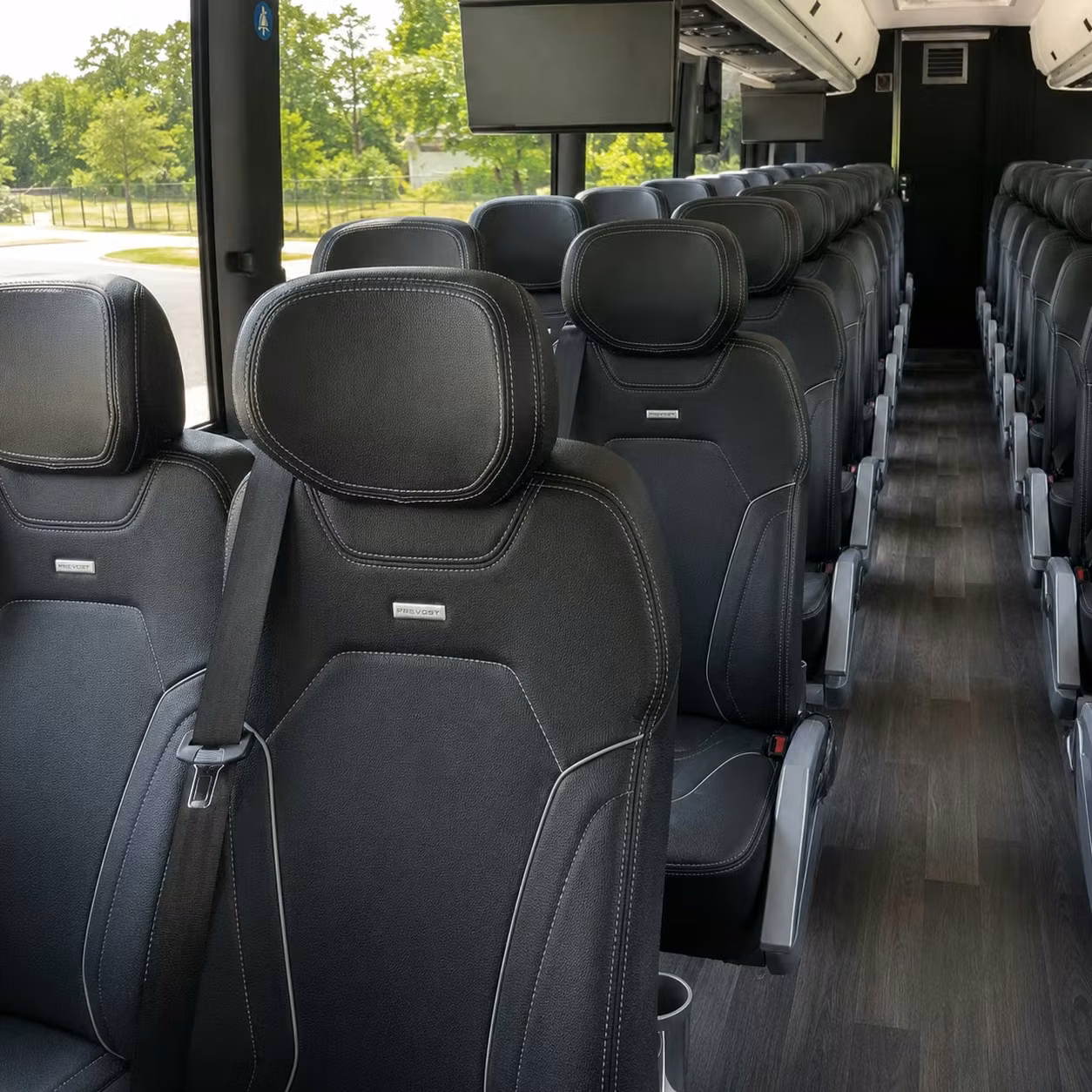 mobile charter bus interior